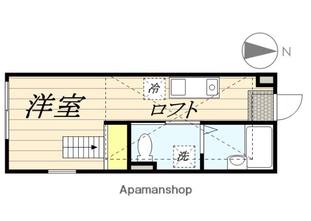ハーミットクラブハウス西横浜Ⅲ(ワンルーム/1階)の間取り写真