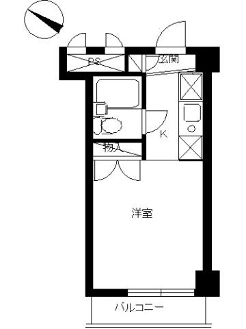 スカイコート大倉山 3階階 間取り