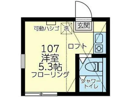 ユナイト井土ヶ谷トニー・ペレス(ワンルーム/1階)の間取り写真