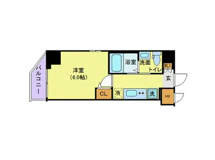 SS.ADVANCE横濱阪東橋EX(1K/5階)の間取り写真