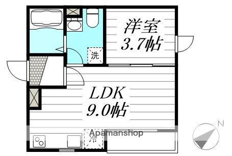 ダリア横浜(1LDK/3階)の間取り写真