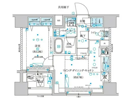 メインステージ横濱真金町(1LDK/9階)の間取り写真