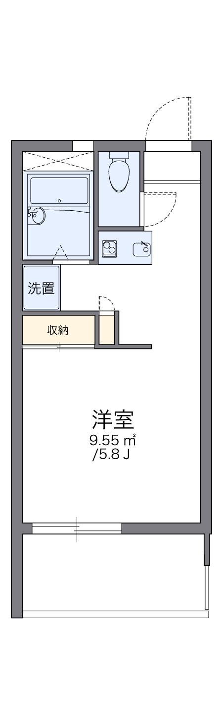 レオパレスK・N・A 1階階 間取り