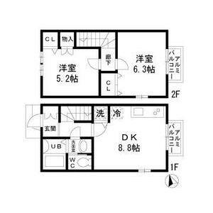 ＬＡ　ＭＡＩＳＯＮ　ＤＥ　ＣＥＲＩＳＥ(2DK)の間取り写真