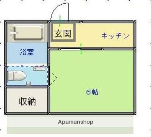 コーポみどり(1K/1階)の間取り写真