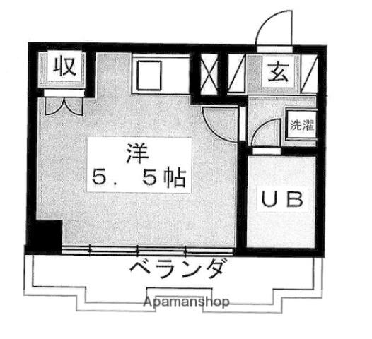 アデナ川和(1K/5階)の間取り写真