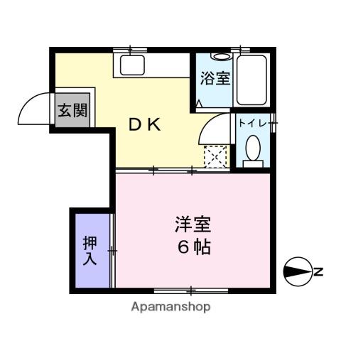 ベルメゾン桜(1K/2階)の間取り写真