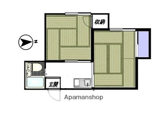 白峰コーポ(2K/1階)の間取り写真