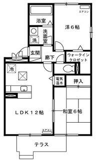 コンフォール・カメリア(2LDK/1階)の間取り写真