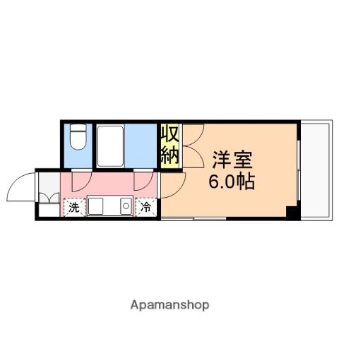 ラ・ヴィラ天神(1K/5階)の間取り写真