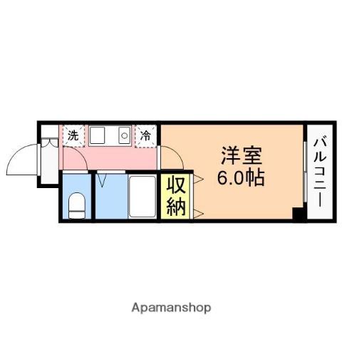 ラ・ヴィラ天神(1K/3階)の間取り写真