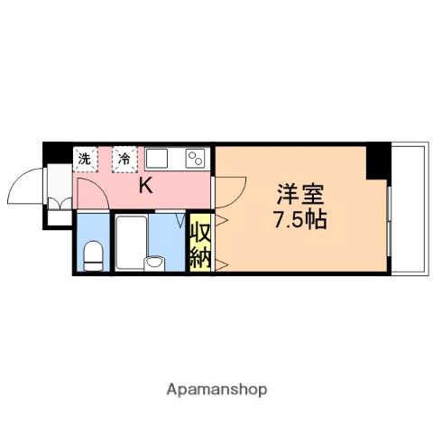 オルザス新潟(1K/7階)の間取り写真