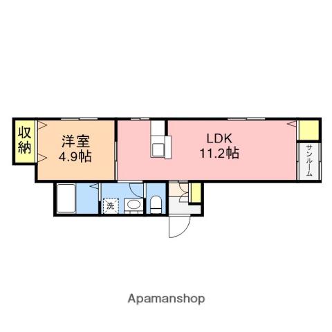 セント・リタⅡ(1LDK/2階)の間取り写真