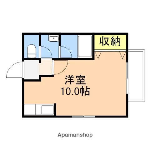 コーポひまわり(ワンルーム/1階)の間取り写真