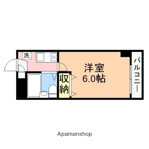 ベルトピア上所(1K/2階)の間取り写真