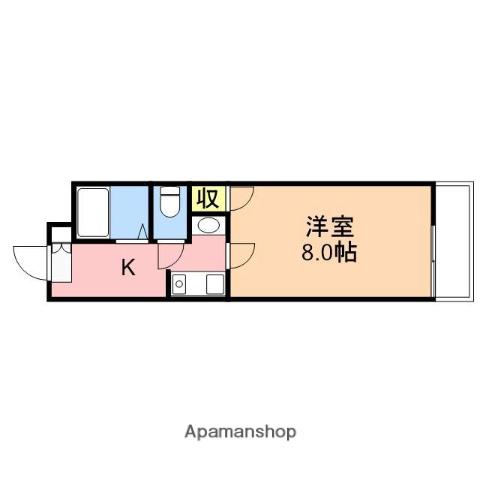 LILY-BE女池(1K/1階)の間取り写真