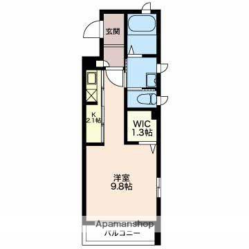 ラ・クリエーションRYU(1K/2階)の間取り写真