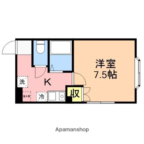 アビタシオン浜浦(1K/2階)の間取り写真