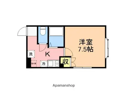 アビタシオン浜浦(1K/2階)の間取り写真