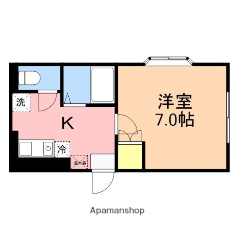 アビタシオン浜浦(1K/3階)の間取り写真