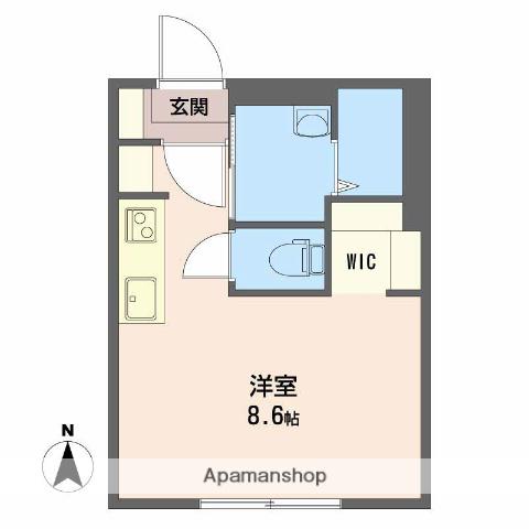 サンライト(ワンルーム/2階)の間取り写真