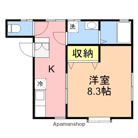 メゾン・ド・インフィニティ(1K/1階)の間取り写真