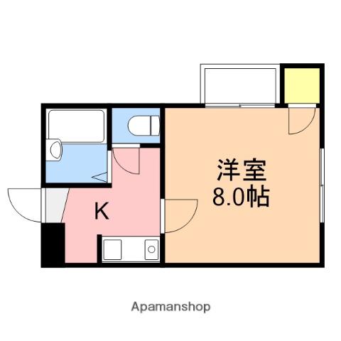 エクセル鐙西(1K/3階)の間取り写真