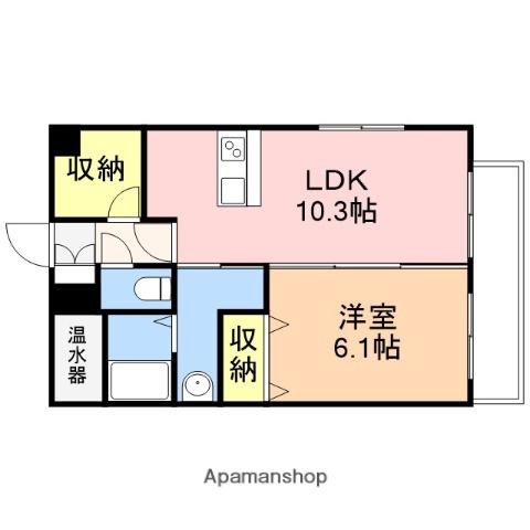 ベリエⅢ(1LDK/4階)の間取り写真