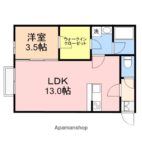 サンライズ(1LDK/2階)の間取り写真