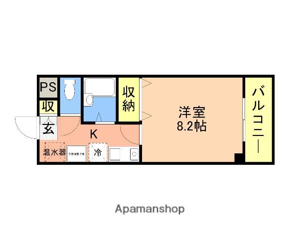 アーバンスカイ(1K/2階)の間取り写真