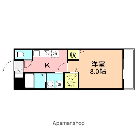 ファーストクラス白新町(1K/1階)の間取り写真