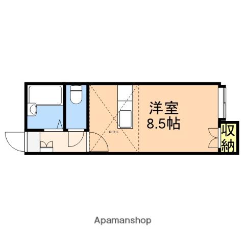 ロイヤルヒルズ桜ヶ丘(ワンルーム/1階)の間取り写真