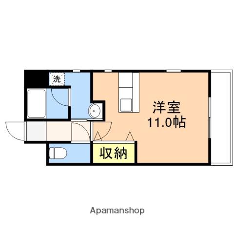 ローザ東中通(ワンルーム/4階)の間取り写真