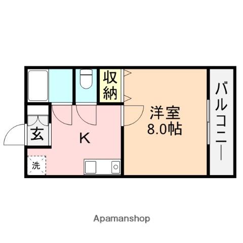 アーバンエスポワール(1K/1階)の間取り写真