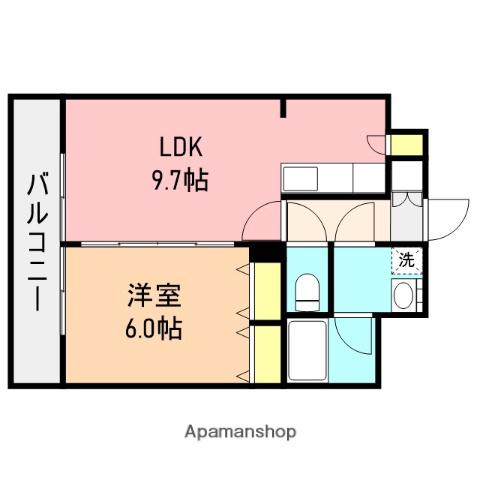 WILLDO礎町(1LDK/7階)の間取り写真