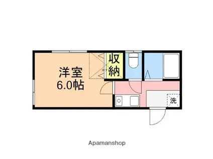 ハイツTOKIO(1K/1階)の間取り写真