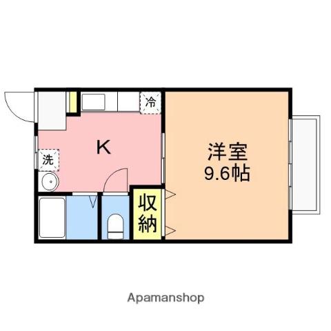 マービアス(1K/2階)の間取り写真