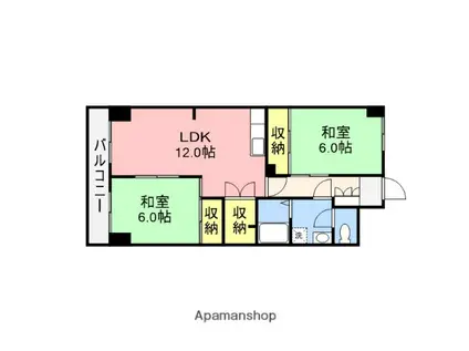 須磨マンション(2LDK/1階)の間取り写真