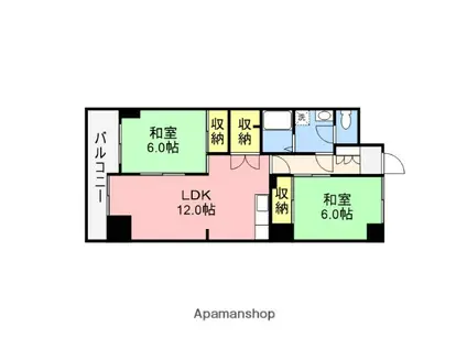 須磨マンション(2LDK/3階)の間取り写真