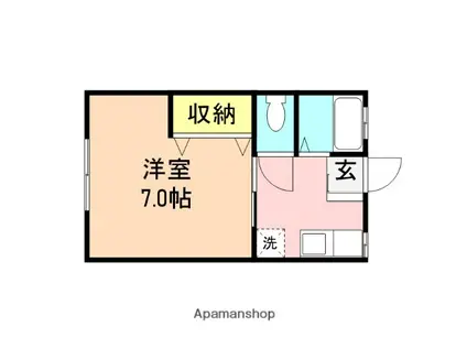 SAJA関屋昭和町(1K/2階)の間取り写真