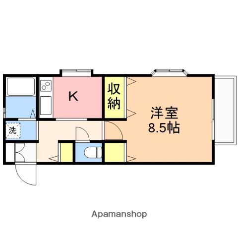 山都フラッツA(1K/2階)の間取り写真