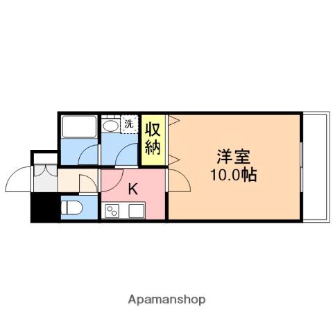 リアライズ西湊町通(1K/9階)の間取り写真