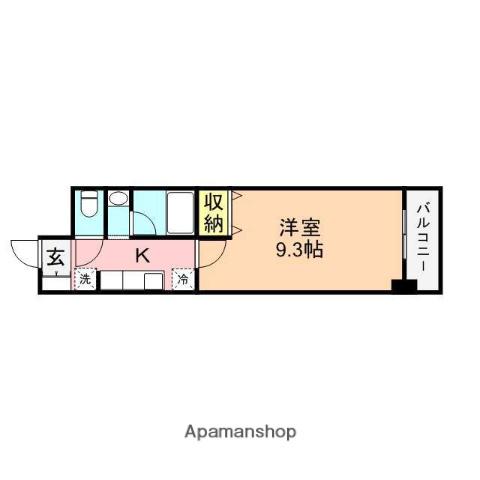 FIEL白山公園(1K/6階)の間取り写真