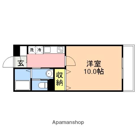 SAKASU SIROGANE(1K/1階)の間取り写真