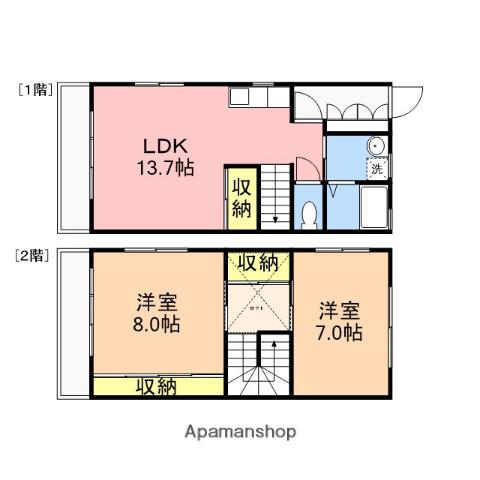 CLAP CLAP(2LDK/1階)の間取り写真