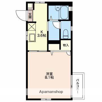 シャーメゾンハーティ B(1K/2階)の間取り写真