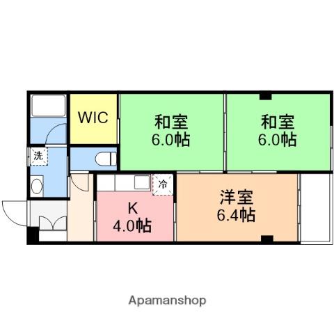 テシマプラザ(3K/3階)の間取り写真