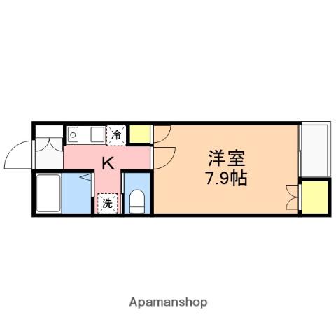 セジュール鐙(1K/2階)の間取り写真