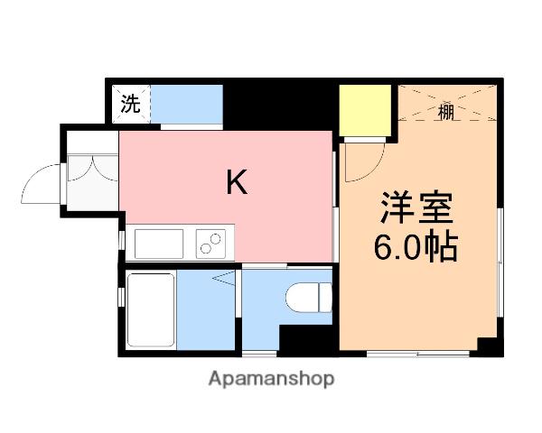 プラグイン(1K/2階)の間取り写真