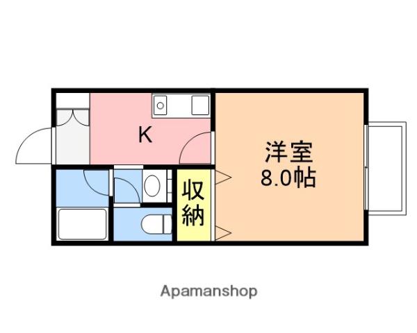 プロムナード(1K/2階)の間取り写真